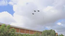 Somali Ordusu'nun 66. yıldönümünde Türk F-16'ları gösteri uçuşu gerçekleştirdi