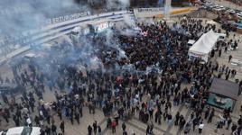 Erzurumspor FK taraftarları, Süper Lig’e yükselmenin coşkusunu yaşıyor