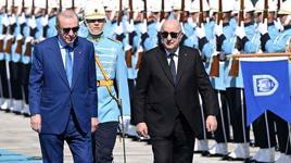 Cumhurbaşkanı Erdoğan Külliye’de Cezayir Cumhurbaşkanı Tebbun’u resmi törenle karşıladı