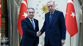 Cumhurbaşkanı Erdoğan, Kırgızistan Dışişleri Bakanı Ceenbek Kulubayev'i kabul etti