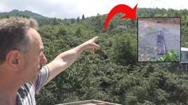 Trabzon’da ağaca çarpıp düşen İHA inceleniyor