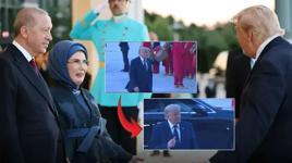 Beştepe'de Mehteranlı karşılama! Trump'ın hayranlığı kameralara yansıdı