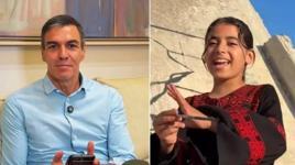 İspanya Başbakanı Sanchez'den Filistinli çocuğa video mesaj! Gazzeli Liyan'ın çizdiği portre cevapsız kalmadı
