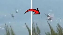 Yunanistan'da iki itfaiye helikopteri havada çarpıştı