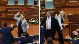 Mecliste başbakana yumurtalı protesto! Kosova'yı ayağa kaldıran görüntü