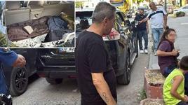 Trafik magandaları aracın camını taşla kırdı, eşi ve çocuklarının önünde babayı darbetti