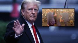 Herkes aynı soruyu soruyor! ABD Başkanı Trump'ın son görüntüsü kafaları karıştırdı: 'Arkasındaki gizemli çıkıntı ne?'