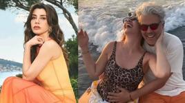 Eşiyle romantik dakikalar! Gökçe Bahadır'dan karnı burnunda tekne turu