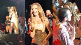Hadise şarkıyı yarıda kesti, sahneden indi! Hayranının 'Beni öp' isteğini geri çevirmedi