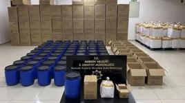 Mersin'de operasyon: Depoda 1 ton 250 kilogram sentetik uyuşturucu ham maddesi bulundu
