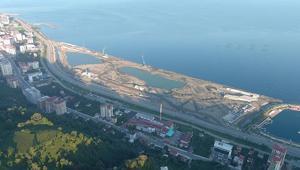 Rize Şehir Hastanesinde deniz dolgusunun yüzde 73ü tamam