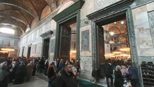Ayasofya Camiinde restorasyon çalışmaları başladı