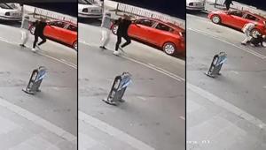 Gaziosmanpaşada taciz iddiası Sokak ortasında dövüldü