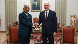 Meclis Başkanı Kurtulmuş Maldivler Cumhurbaşkanı Muhammed Muizzu ile görüştü