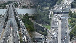 İstanbul- Haliç Köprüsünde asfalt yenileme çalışması başladı Trafik felç oldu