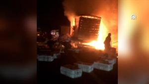 Anadolu Otoyolunda feci yangın Tam 150 tavuk yanarak telef oldu