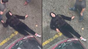 İstanbul’da feci olay Önce aracın üstüne ardından yere düştü