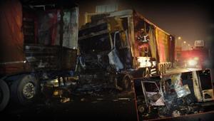 Bursada 2 TIR çarpıştı: 1 ölü