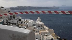 Yunanistanın Santorini Adasında olağanüstü hal ilan edildi