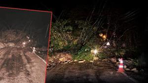 Kastamonuda heyelan Cide ile Doğanyurt ilçelerinde sahil yolu ulaşıma kapandı