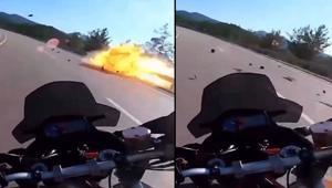 Kask kamerasına yansıya şok görüntü: Cuma gitti, Cuma gitti