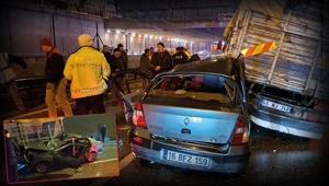Bursada zincirleme kaza 4 araç birbirine girdi: 1 ölü, 4 yaralı