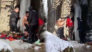 Zamanla yarış 3 sağlık personeli 30 metre yükseklikten kanyona uçtu