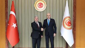 Numan Kurtulmuş, eski Kuzey Makedonya Cumhurbaşkanı İvanov ile görüştü