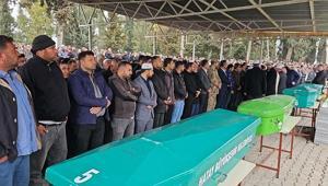 Feci kazada ölen 6 işçi son yolculuğuna uğurlandı