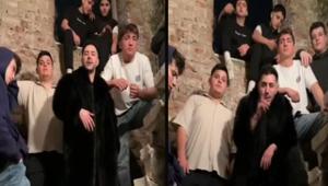 Sarıyerde akılalmaz olay Klip çekerken tarihi topçu karakolunu yaktılar