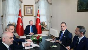 Cumhurbaşkanı Erdoğan, Dolmabahçede Çevrimiçi Liderler Toplantısına katıldı