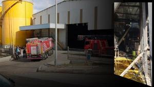 İzmirde fabrikada patlama 1 işçi hayatını kaybetti: İşte olay yerinden görüntüler