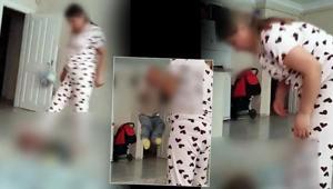 Bunu yapan insan olamaz Cani bakıcıdan bebeğe şiddet