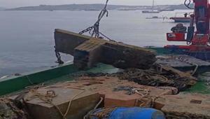 Bodrumda denizin dibinden çıktı Tam 200 ton tonoz