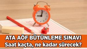 Atatürk Üniversitesi 📌 ATA AÖF bütünleme sınavı saat kaçta başlıyor, kaçta bitiyor? 2025 ATA AÖF bütünleme sınavı kaç dakika sürüyor?