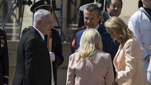 Netanyahu Pentagon'da! Dikkat çeken kareler...