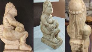 Bagajda tarih taşımışlar! Bursa’da 1700 yıllık heykel ele geçirildi