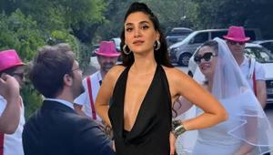 Sitare Akbaş ve Cengiz Orhonlunun mutlu günü Sade gelinliği dikkat çekti