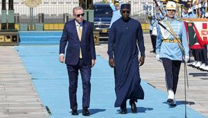 Cumhurbaşkanı Erdoğan, Senegal Başbakanı Sonkoyu resmi törenle karşıladı
