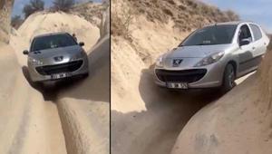 Navigasyon şaşırdı, sürücü peribacalarına girdi ‘Bütün turistlere gösterdim’