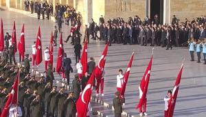 Son dakika... Erdoğan ve devlet erkanı Atanın huzurunda