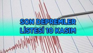 BUGÜNKÜ SON DEPREMLER LİSTESİ (BALIKESİR) En son nerede kaç şiddetinde deprem oldu Kandilli Rasathanesi/AFAD 10 Kasım son depremler listesi...