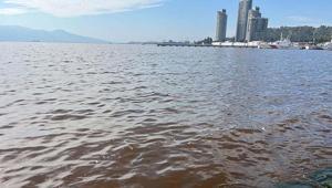 İzmir Körfezi alarm veriyor Deniz kahverengiye döndü, koku dayanılmaz hale geldi