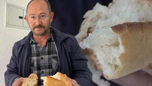 Aldığı ekmeğin içinden çıkan parçayı görünce şoke oldu Hamura karışmış