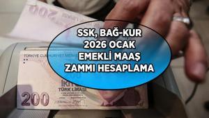 EMEKLİ MAAŞ 2026 OCAK ZAMMI ENFLASYON FARKI SSK, Bağ-Kur 2026 Ocak emekli maaş zammı yüzde kaç olacak Yıl sonu enflasyon beklentisi ile emekli maaş zam oranları...