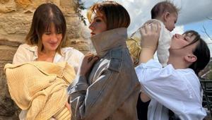 Gizem Karaca ve kızı Leyla Yazdan eğlenceli pazar pozu