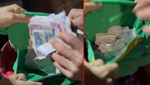 Para ve altın dolu çanta Temizlik görevlileri, çöpte fark etti