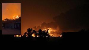 Rusyada doğal gaz boru hattında şiddetli patlama O anlar kameraya yansıdı