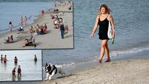 Kasım ayında yazı yaşıyorlar Hava 27, deniz 23 derece: Plajlar doldu taştı