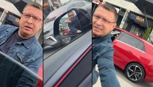 Trafikte dehşet anları Koşarken araca vurdu ve yere düştü